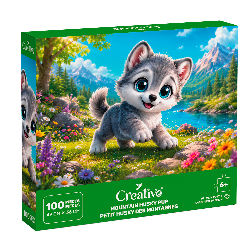 Image Creativo - Casse-tête 100 mcx - Petit husky des montagnes